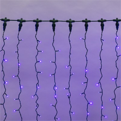 Гирлянда светодиодная Занавес 2х1,5м 360 LED СИНИЙ черный ПВХ IP54 свечение с динамикой 230В блок в комплекте NEON-NIGHT 235-123_ - фото 154332