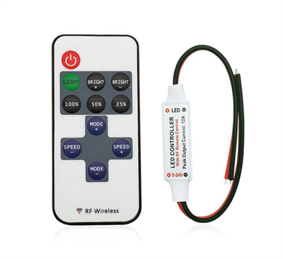 Контроллер для одноцветной ленты 2 канала 6А 5-12-24V 30/72/144W с RF-пультом 6602 - фото 156038