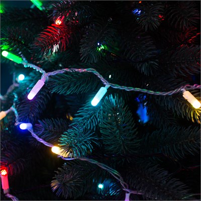 Гирлянда светодиодная Нить 10м 100 LED RGB прозрачный ПВХ IP65 свечение с динамикой 230В соединяется NEON-NIGHT нужен контроллер 245-908 245-409 - фото 82166
