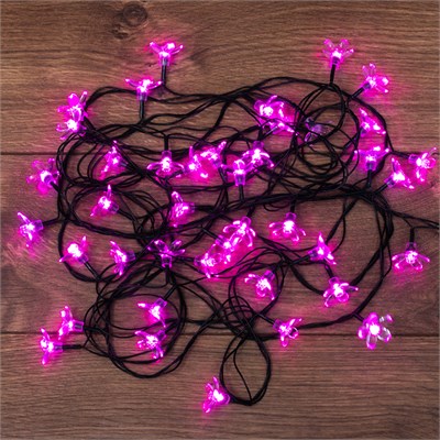 Гирлянда светодиодная Цветы Сакуры 50 LED РОЗОВЫЕ 7 метров с контроллером 303-038 - фото 82327