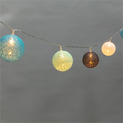 Тайские фонарики Северное сияние 3,5 м, прозрачный ПВХ, 20 LED, теплый белый 303-086 - фото 82363