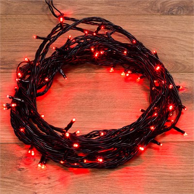 Гирлянда Нить управляемая 10м 100 LED РОЗОВЫЙ черный ПВХ IP65 свечение с динамикой 230В NEON-NIGHT 303-152 - фото 82399