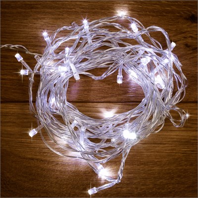 Гирлянда Твинкл-Лайт 10 м, прозрачный ПВХ, 80 LED, белое свечение NEON-NIGHT 303-185 - фото 82409
