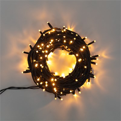 Гирлянда Нить управляемая 20м 240 LED ТЕПЛЫЙ БЕЛЫЙ черный каучук IP67 свечение с динамикой 230В не соединяется нужен контроллер 217-204 NEON-NIGHT 303-326 - фото 82440