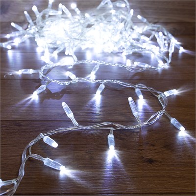 Гирлянда светодиодная Кластер 10м 200 LED БЕЛЫЙ прозрачный ПВХ IP65 постоянное свечение 230В нужен блок 303-500-1 NEON-NIGHT 303-635 - фото 82500