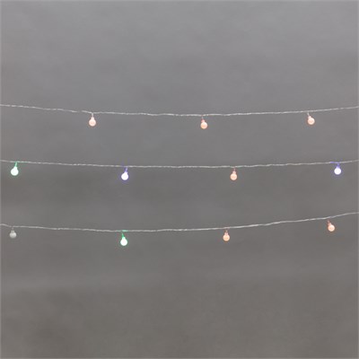 Гирлянда светодиодная Шарики 5м, 20LED, IP20, прозрачный провод, свечение мульти (RG/RB), контроллер 8 режимов, 230В NEON-NIGHT 304-022 - фото 82518