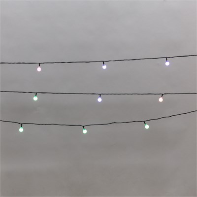 Гирлянда светодиодная Шарики 5м, 20LED, IP20, зеленый провод, свечение мульти (RG/RB), мигание, 230В NEON-NIGHT 304-023 - фото 82519