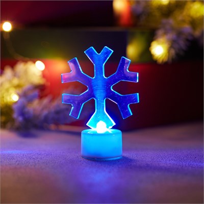 Фигура светодиодная на подставке Снежинка, RGB 501-055 - фото 82853