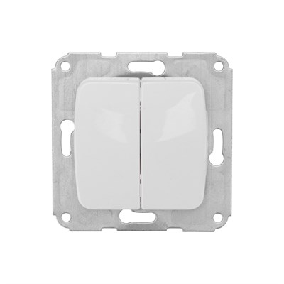DEA Выключатель 2кл с/у 10А мех. Бел KRANZ KR-78-0202 - фото 84481