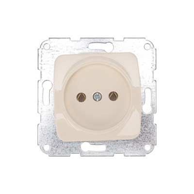 DEA Розетка 1-ая б/з с/у 10А мех. Беж KRANZ KR-78-0240 - фото 84519