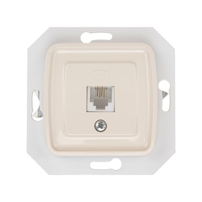 DEA Розетка Телефон RJ11 с/у мех. Беж KRANZ KR-78-0252 - фото 84531