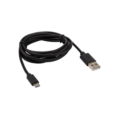 Кабель USB-A – micro USB, 1А, 1,8м, ПВХ, черный REXANT 18-1164-2 - фото 86253