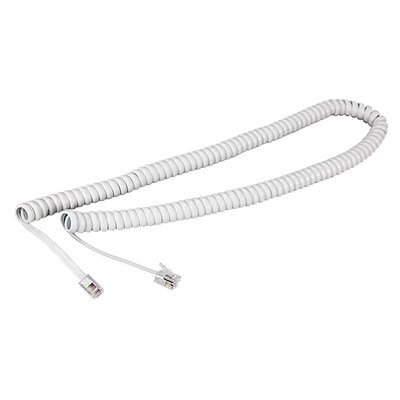 Шнур для телефонной трубки, витой RJ-10 (4P-4C), 4м, белый REXANT 18-2041 - фото 86308
