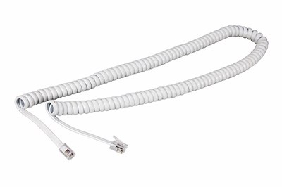 Шнур для телефонной трубки, витой RJ-10 (4P-4C), 7м, белый REXANT 18-2071 - фото 86311