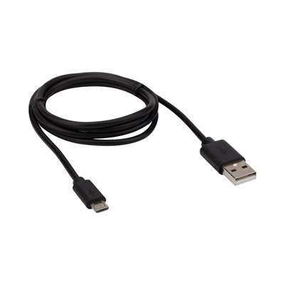 Кабель USB-A – micro USB, 1А, 1м, ПВХ, черный REXANT 18-4268 - фото 86387