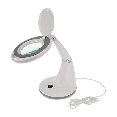 Лупа настольная 3D с подсветкой 30 SMD LED, ø100мм, белая REXANT 31-0245 - фото 87090