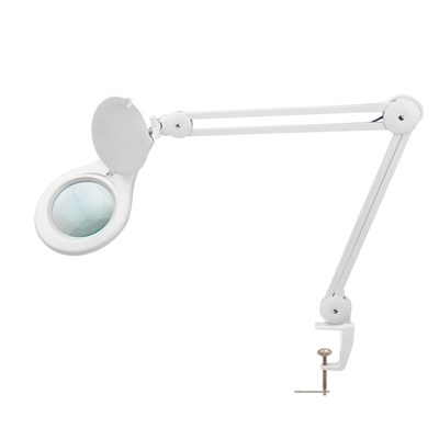 Лупа на струбцине круглая 5D с подсветкой 56 SMD LED, ø127мм, белая REXANT 31-0403 - фото 87096