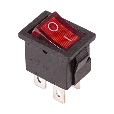 Выключатель клавишный 250V 6А (4с) ON-OFF красный с подсветкой Mini (RWB-207, SC-768) REXANT 36-2190 - фото 87329