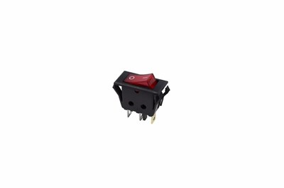 Выключатель клавишный 250V 15А (3с) ON-OFF красный с подсветкой (RWB-413, SC-788) REXANT 36-2225 - фото 87339