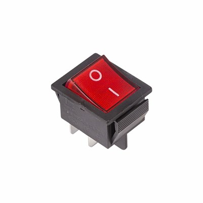 Выключатель клавишный 250V 16А (4с) ON-OFF красный с подсветкой (RWB-502, SC-767, IRS-201-1) REXANT 36-2330 - фото 87346