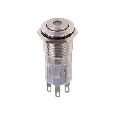 Кнопка антивандальная Ø16 12В(LED) Б/Фикс (5с) OFF-(ON)/ON-(OFF) синяя (A-16-C4) REXANT 36-3254 - фото 87461