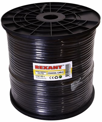Кабель ККСВ-П+2х0,5 мм, 305 м, черный, REXANT 01-4004 - фото 89779
