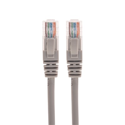 Патч-корд U/UTP, CAT 5e, RJ45-RJ45, 26AWG, LSZH, серый, 3м REXANT 02-0100-3 - фото 90083