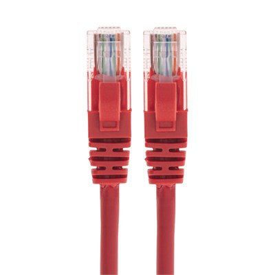 Патч-корд U/UTP, CAT 5e, RJ45-RJ45, 26AWG, LSZH, красный, 0,3м REXANT 02-0103-03 - фото 90092
