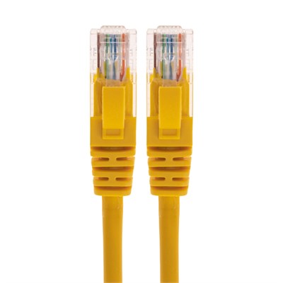 Патч-корд U/UTP, CAT 5e, RJ45-RJ45, 26AWG, LSZH, желтый, 2м REXANT 02-0105-2 - фото 90110