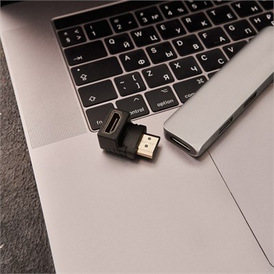 Переходник аудио/видео, (гнездо HDMI - штекер HDMI), угловой, 1 шт. REXANT 06-0176-A - фото 90480