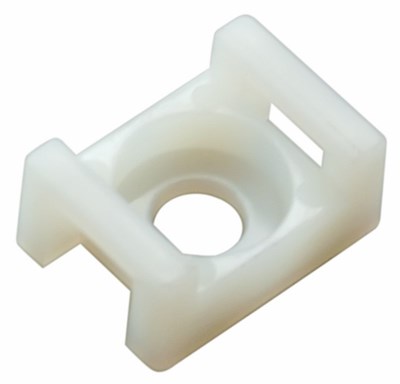Площадка для крепления стяжки 22x16х4 мм, белая (100 шт/уп) REXANT 07-2102 - фото 90828