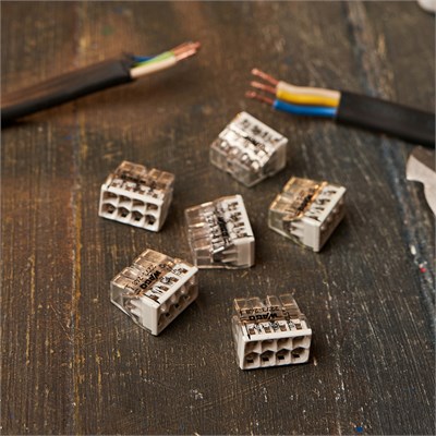 2273-248 Экcпресс-клемма с пастой, 8-проводная до 2,5 мм², (6 шт/уп)  WAGO 07-5145-06 - фото 91081