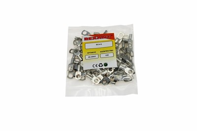 Наконечник кольцевой  REXANT НК,  ø6.5 мм, 4 мм², ТМЛ (DIN) 4-6 08-0062 - фото 91732
