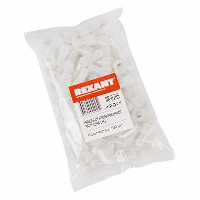 Концевая изолированная заглушка КИЗ-7, ø 5,5 мм (8,0-10,0 мм²) REXANT 08-0705 - фото 91824