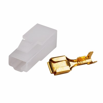 Клемма плоская гнездо 6.3 мм 1-1.5 мм² (РП-м 1.5-(6.3)) + колодка REXANT 08-0981 - фото 91927