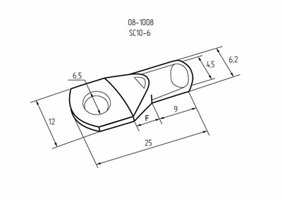 Наконечник кольцевой REXANT НК, ø6.5 мм, 10 мм², ТМЛ (DIN) 10-6 08-1008 - фото 91928