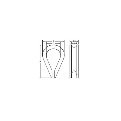 Коуш DIN 6899, d=3 REXANT 09-5653 - фото 92316