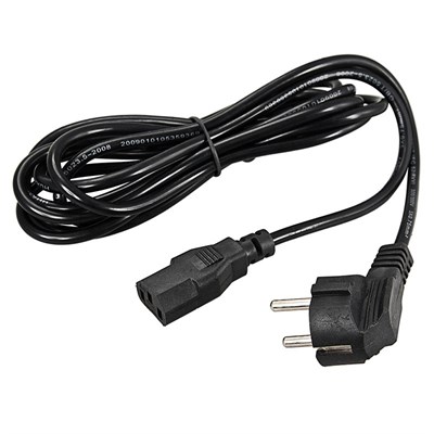 Шнур сетевой, вилка угловая СЕЕ 7/7(Schuko) - разъем IEC 320 C13, кабель 3x0,75 мм², длина 3 метра (PE пакет) REXANT 11-1122 - фото 92493