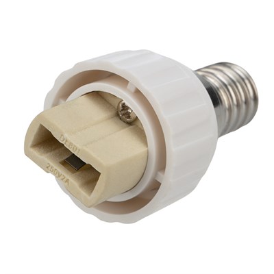 Переходник цокольный E14-G9 белый REXANT 11-8856 - фото 92697