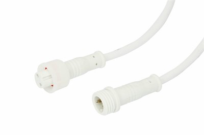 Соединительный кабель (2pin) герметичный (IP67) 2х0.35 мм² белый REXANT 11-9320 - фото 92802