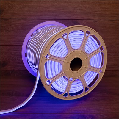 Гибкий неон 8х16мм двухсторонний 120 LED/м СИНИЙ 230В бухта 100м (с комплектом подключения) NEON-NIGHT 131-093 - фото 93886