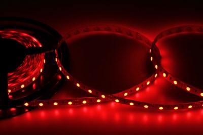 Лента светодиодная 12В, SMD5050, 14,4Вт/м, 60 LED/м, красный, 10мм, 5м, IP20 LAMPER 141-461 - фото 94248