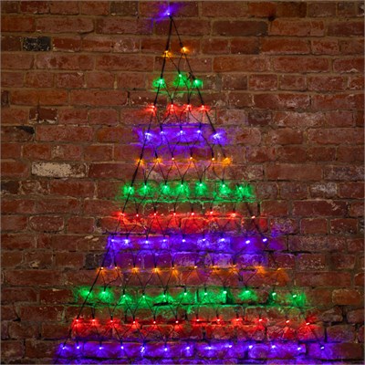 Гирлянда светодиодная Сеть треугольная 1,5х2х2м 136 LED МУЛЬТИ черный ПВХ IP65 свечение с динамикой 230В контроллер в комплекте NEON-NIGHT 215-009 - фото 95134
