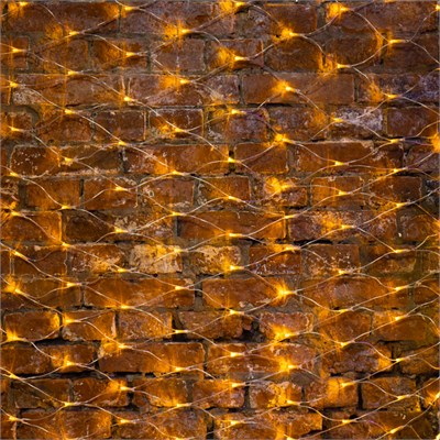 Гирлянда Сеть 2х1,5м, свечение с динамикой, прозрачный ПВХ, 288 LED, 230 В, цвет: Жёлтый 215-041 - фото 95148