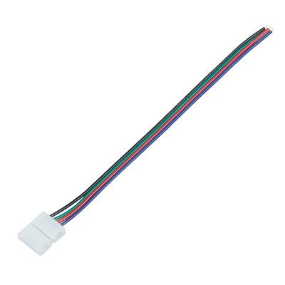 Коннектор питания (1 разъем) для RGB светодиодных лент шириной 10 мм LAMPER 144-008 - фото 96219
