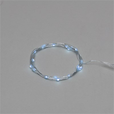 Гирлянда светодиодная Роса с крупными каплями 2м, 20LED, БЕЛЫЙ, IP20, 2хCR2032 в комплекте NEON-NIGHT 302-005 - фото 99464