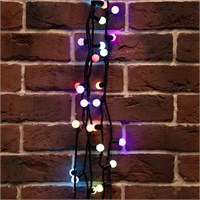 Гирлянда светодиодная Мультишарики Ø17,5мм 10м 100 LED RGB черный ПВХ IP65 медленная смена цвета 230В нужен блок 303-500 NEON-NIGHT 303-509-4