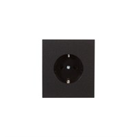 Розетка STRONG 1-ая с/з с/у, со шторками 16А антрацит KRANZ KR-78-0701-5
