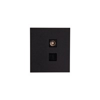 Розетка STRONG компьютерная RJ45 кат6 + TV с/у антрацит KRANZ KR-78-0722-5