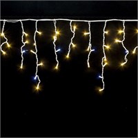 Бахрома-Каучук 100 LED Теплый Белый 3х0,3х0,4х0,6х 0,4 с флеш диодом Белый провод 446251292762